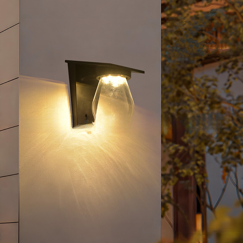 Outdoor Lighting Year Round - Zonne-wandlamp buiten waterdicht IP65 ronde bolvormige