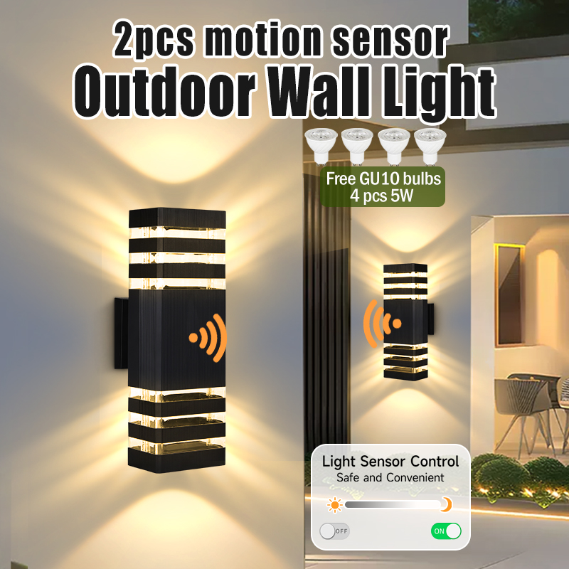 Outdoor Lighting Up And Down - Sensorlicht Buitenwandlamp GU10 Wanddecoratie Verlichting Binnen