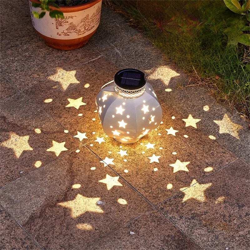 Halo Outdoor Lighting - Tuinsternprojectorlamp Hangende zonne-verlichting Buiten hangende zonnelantaarns