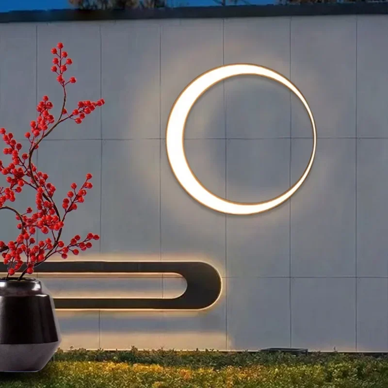 Outdoor Lighting Up And Down - Moderne buiten waterdichte maan wandlamp villa