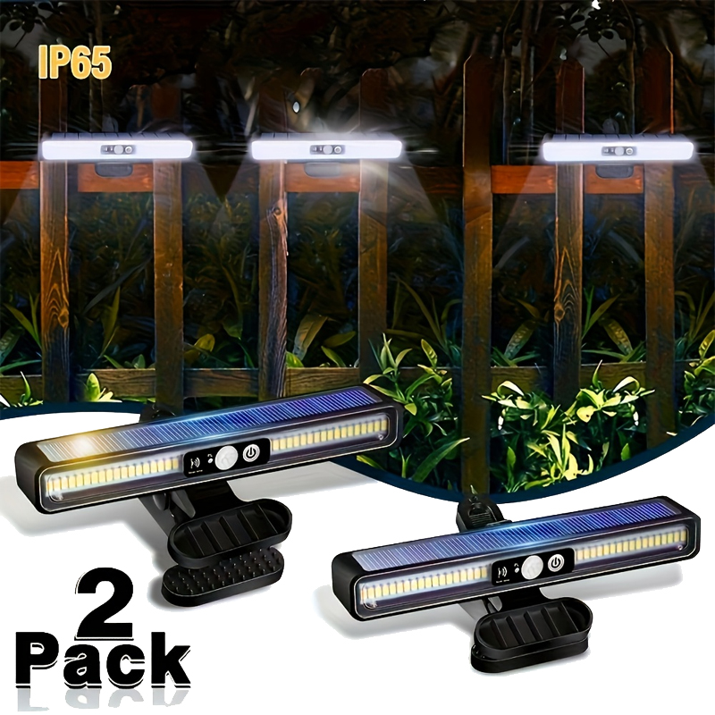 Outdoor Lighting Solar - Clip-on zonne-bewegingslampen voor buiten, waterdicht, zonne-schuttinglampen