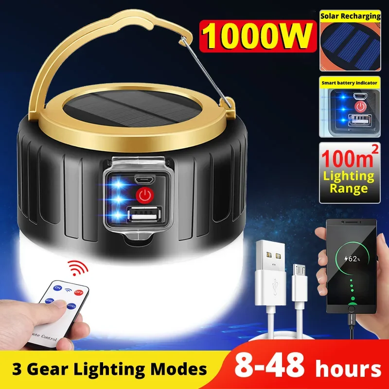 Photocell Outdoor Lighting - LED-campinglamp op zonne-energie Power Bank-campinglantaarns met