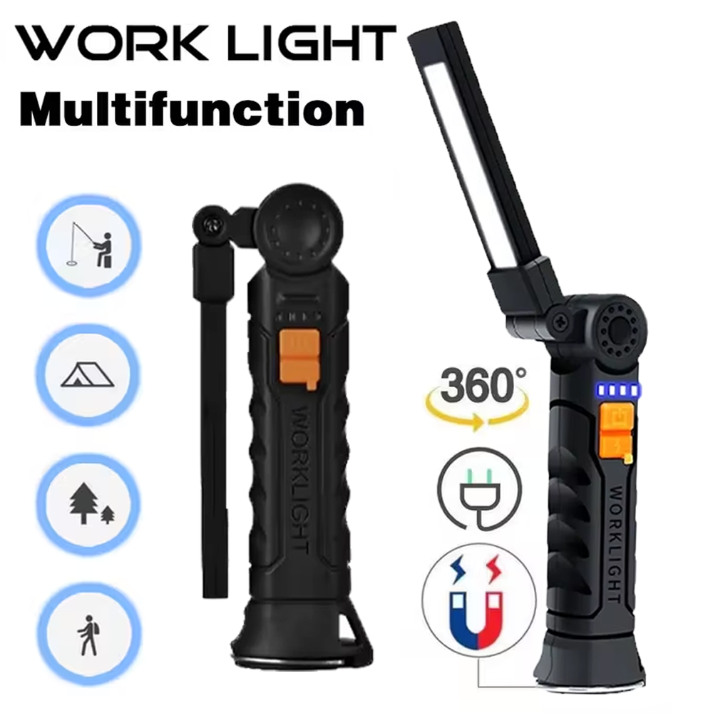 Outdoor Lighting Setup - Draagbare COB LED-zaklamp USB oplaadbare zaklamp