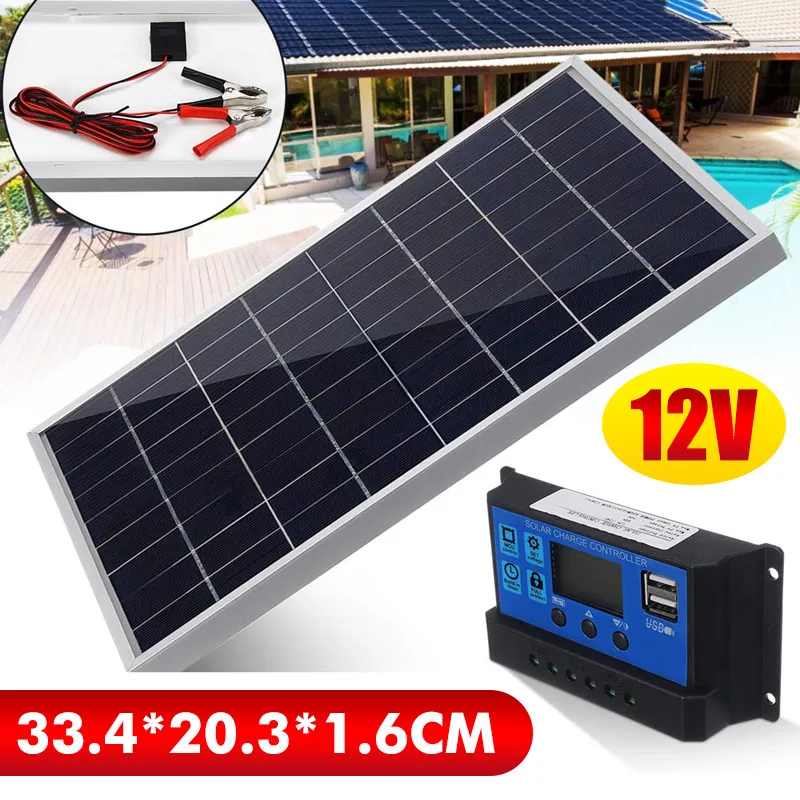 Photocell Outdoor Lighting - 50W zonnepaneelkit monokristallijne oplader met 40A