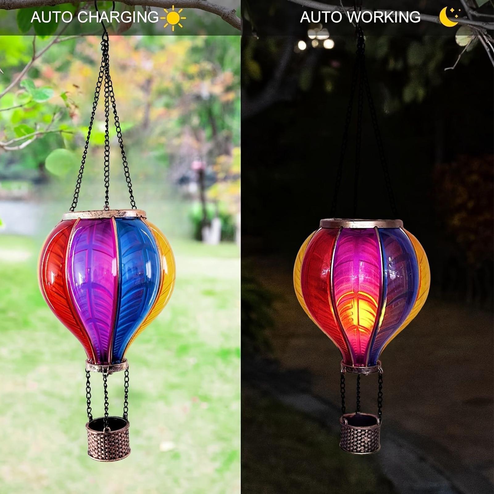 Halo Outdoor Lighting - Heteluchtballonlantaarns Zonne-lantaarn Waterdichte draagbare decoratieve decorlamp