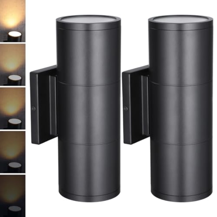 Outdoor Lighting Up And Down - 3000K LED Cilinder Up-Down Wandlamp Buiten,