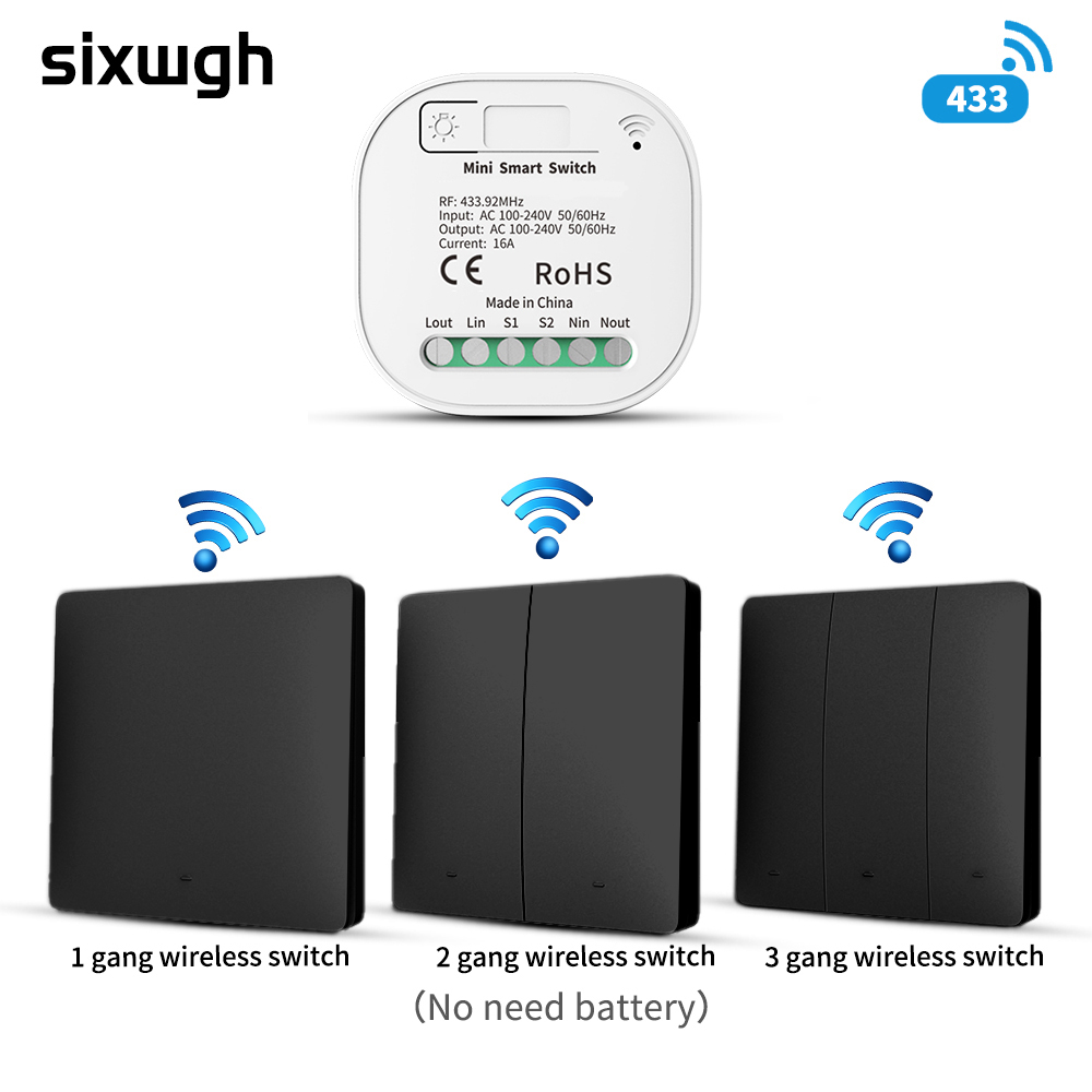 Outdoor Lighting Install - SIXWGH Draadloze intelligente schakelaarset 433 MHz