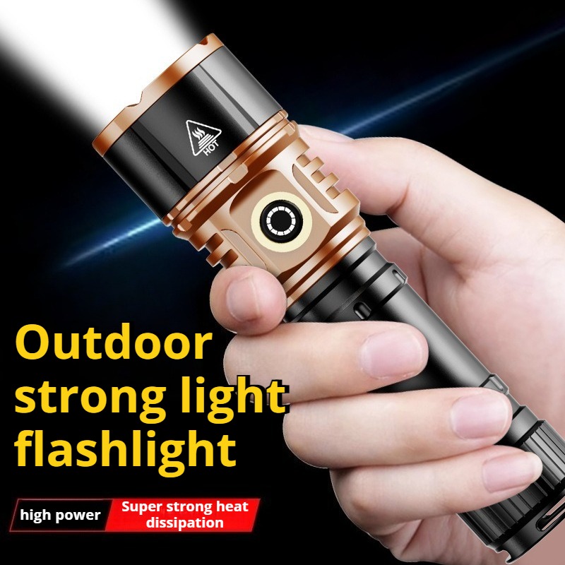 Outdoor Lighting Lanterns - Sterk licht, krachtige LED-zaklamp, Type-C oplaadbaar,
