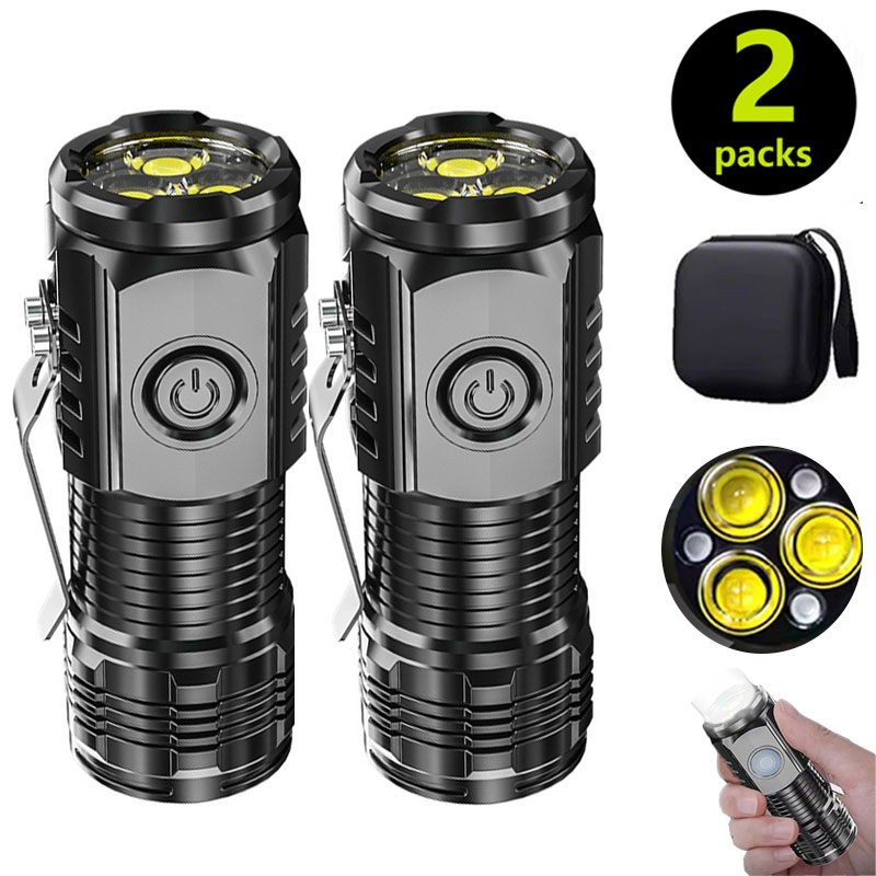 Outdoor Lighting Setup - Mini 3LED-zaklamp met penclip, nachtwandelen, draagbare