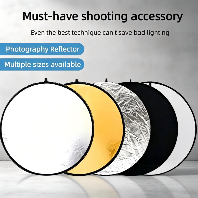 Outdoor Lighting Kit Photography - 2-in-1 dubbelzijdige goud-zilveren reflector, draagbaar opvouwbaar