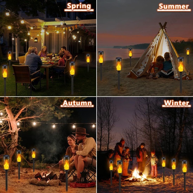 Nieuwe Ronde Solar Flame Lamp  - Outdoor Lighting Year Round recensie en prijs