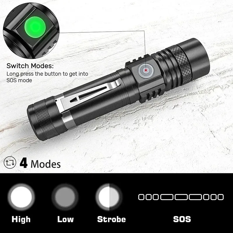 Oplaadbare T6 Handzaklamp Gebr - Outdoor Lighting Setup recensie en prijs