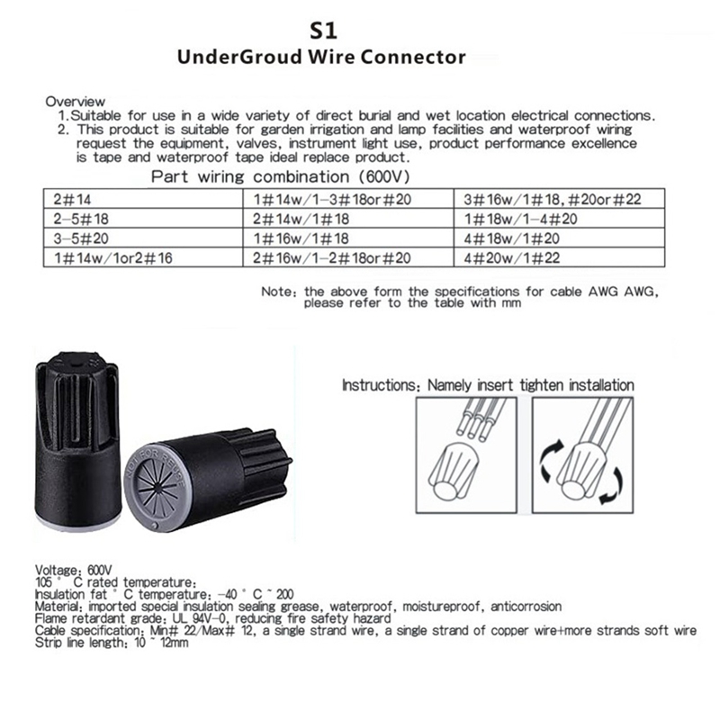 ABJA-waterdichte draadconnecto - Outdoor Lighting Voltage recensie en prijs