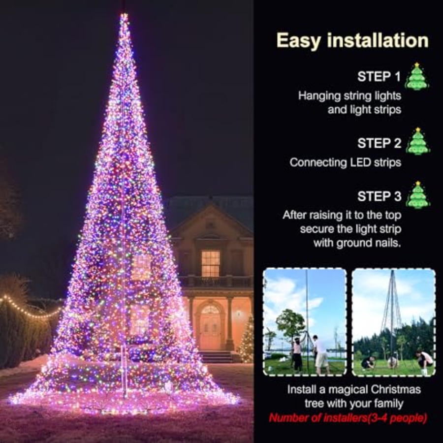 Buiten vlaggenmast LED kerstbo - Outdoor Lighting Install recensie en prijs