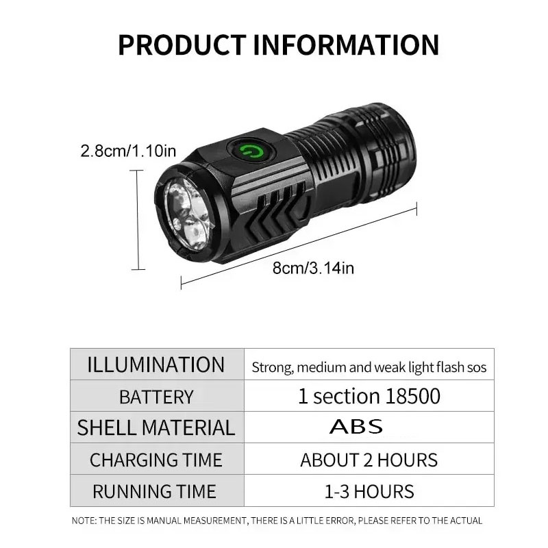 Mini 3LED-zaklamp met penclip, - Outdoor Lighting Setup recensie en prijs