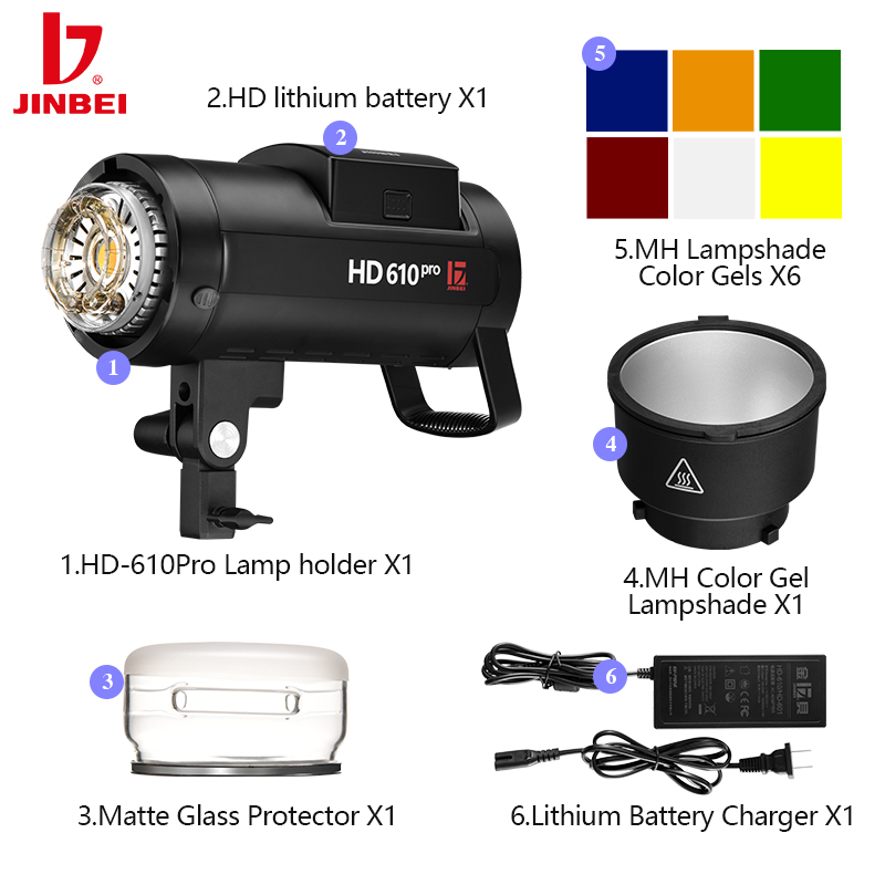 JINBEI HD610 TTL Batterij Mono - Outdoor Lighting Kit Photography recensie en prijs