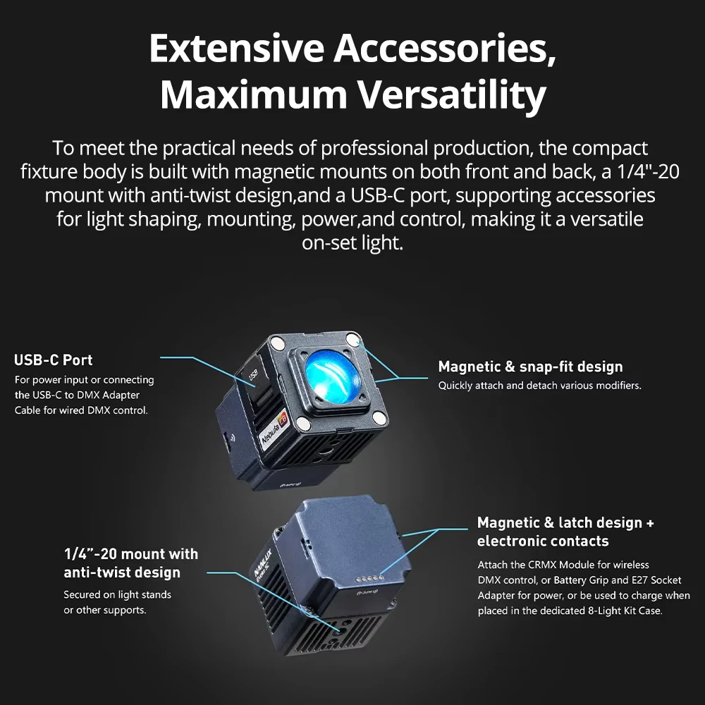 NANLUX Evoke 5C RGB Bi-color L - Outdoor Lighting Kit Photography recensie en prijs