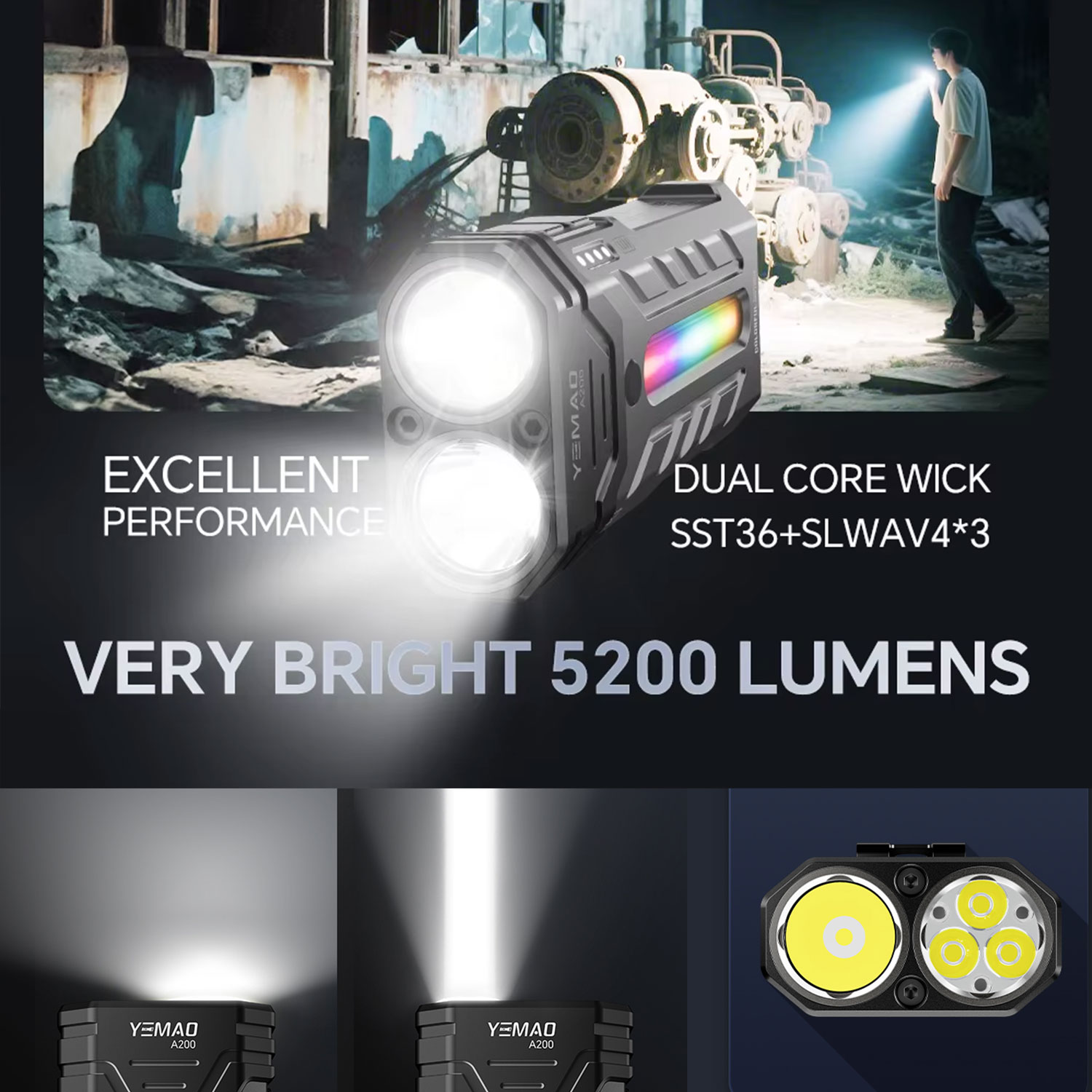 5200LM Innovatieve multifuncti - Outdoor Lighting Setup recensie en prijs
