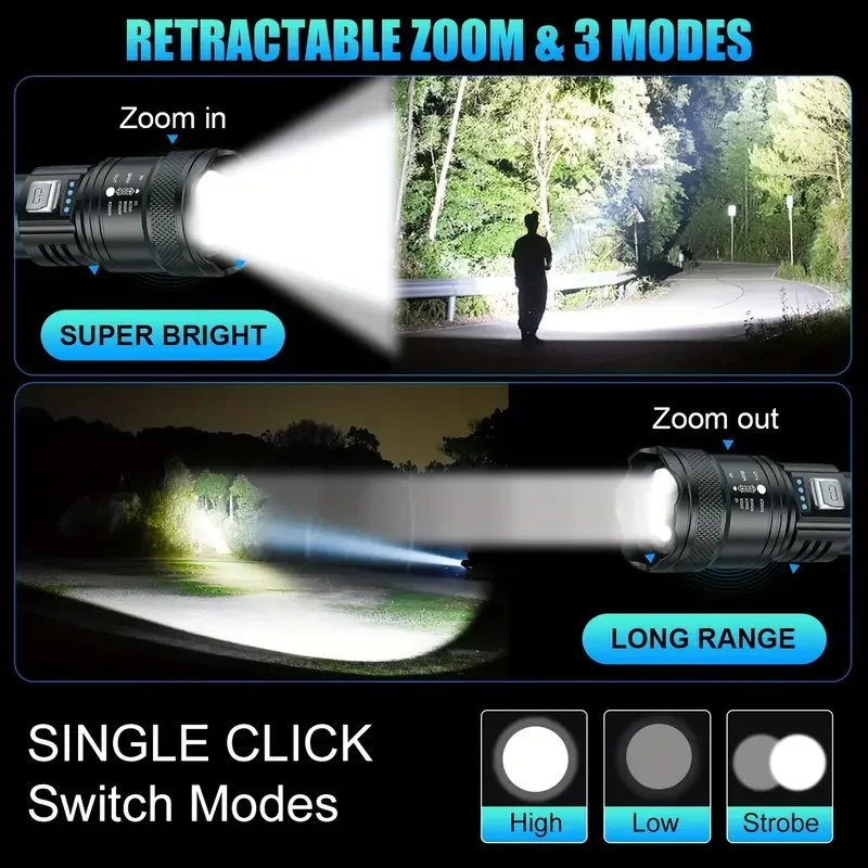 Tactische LED-zaklamp 2000LM U - Outdoor Lighting Setup recensie en prijs