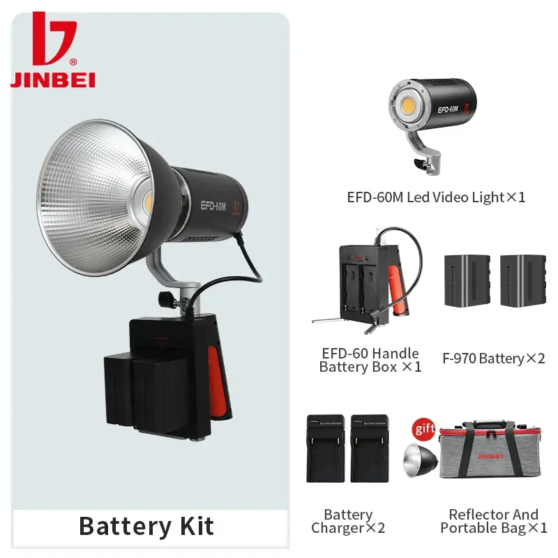 JINBEI EFD-60M 60W Batterijset - Outdoor Lighting Kit Photography recensie en prijs