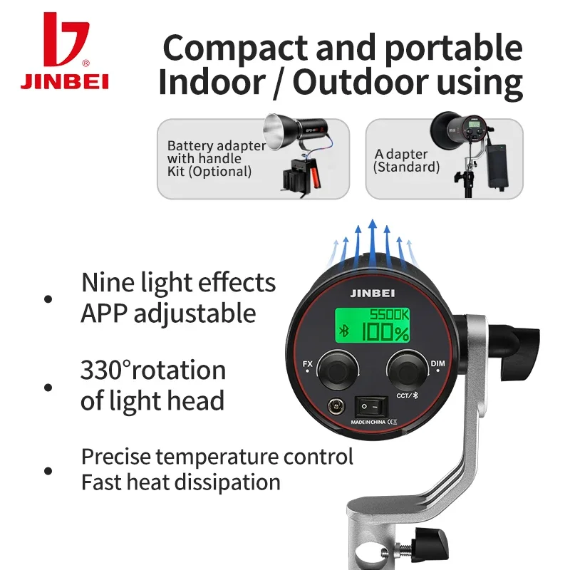 JINBEI EFD-60M 60W Batterijset - Outdoor Lighting Kit Photography recensie en prijs