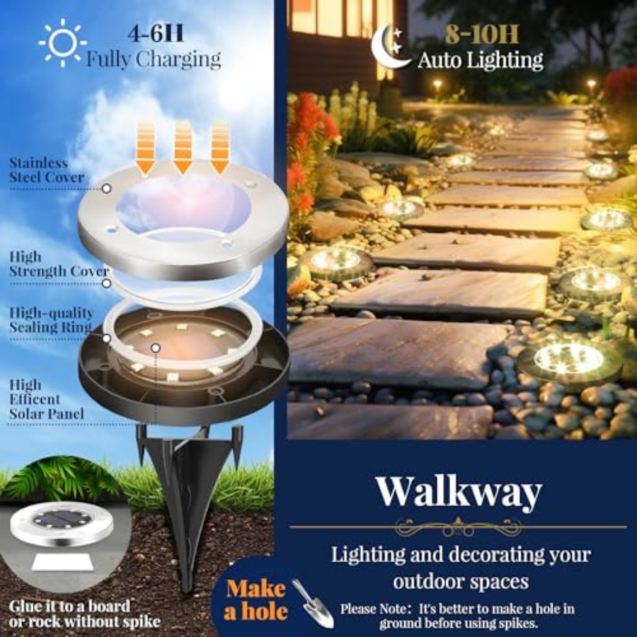 Solar Ground Lights Solar Ligh - Outdoor Lighting Solar recensie en prijs